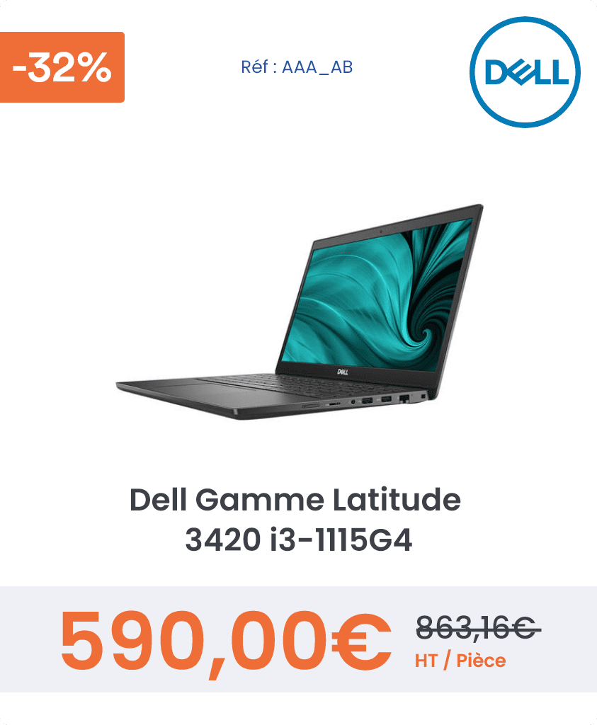 Offre négociée sur l'ordinateur Dell Gamme Latitude