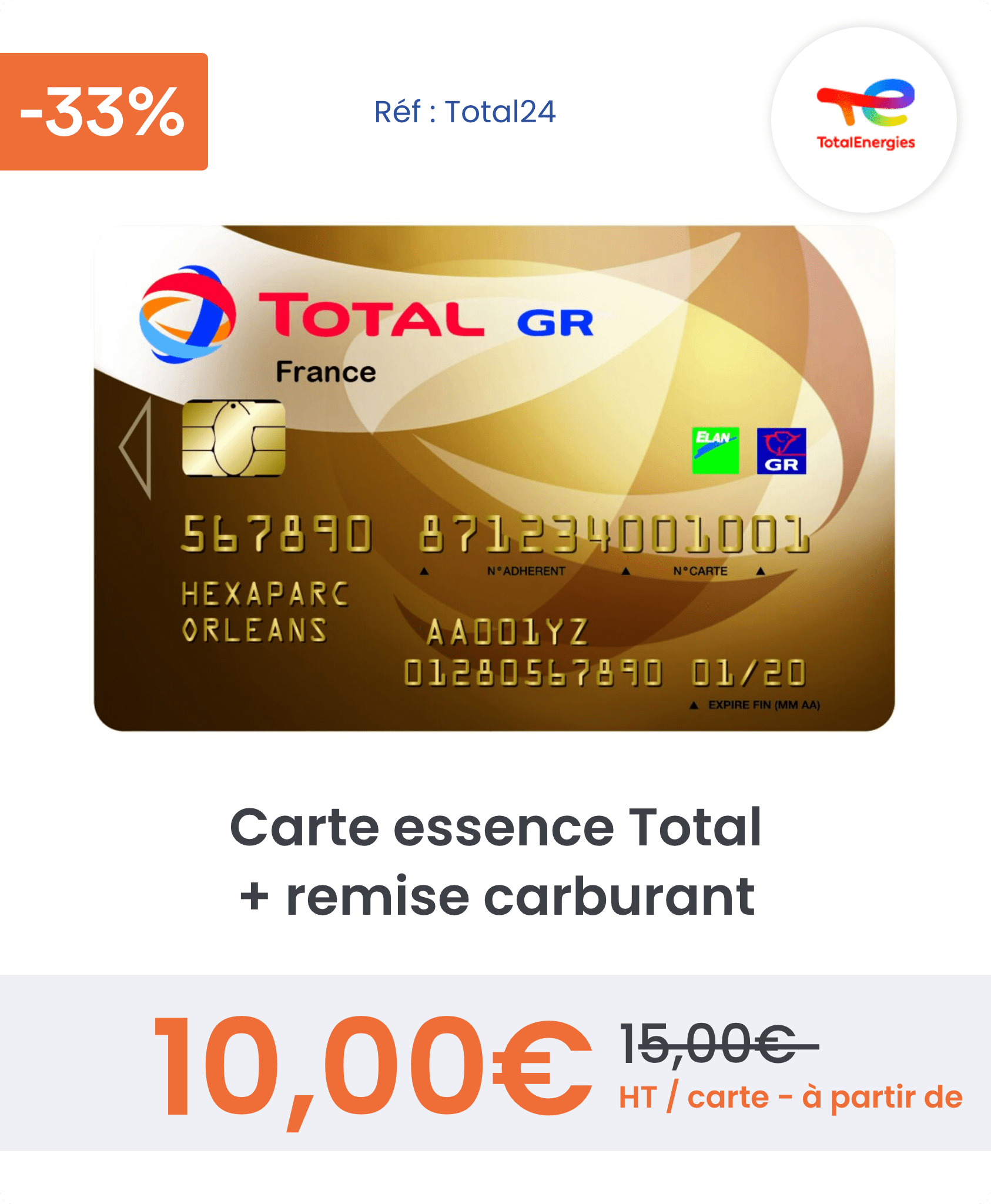 Offre négociée total carte