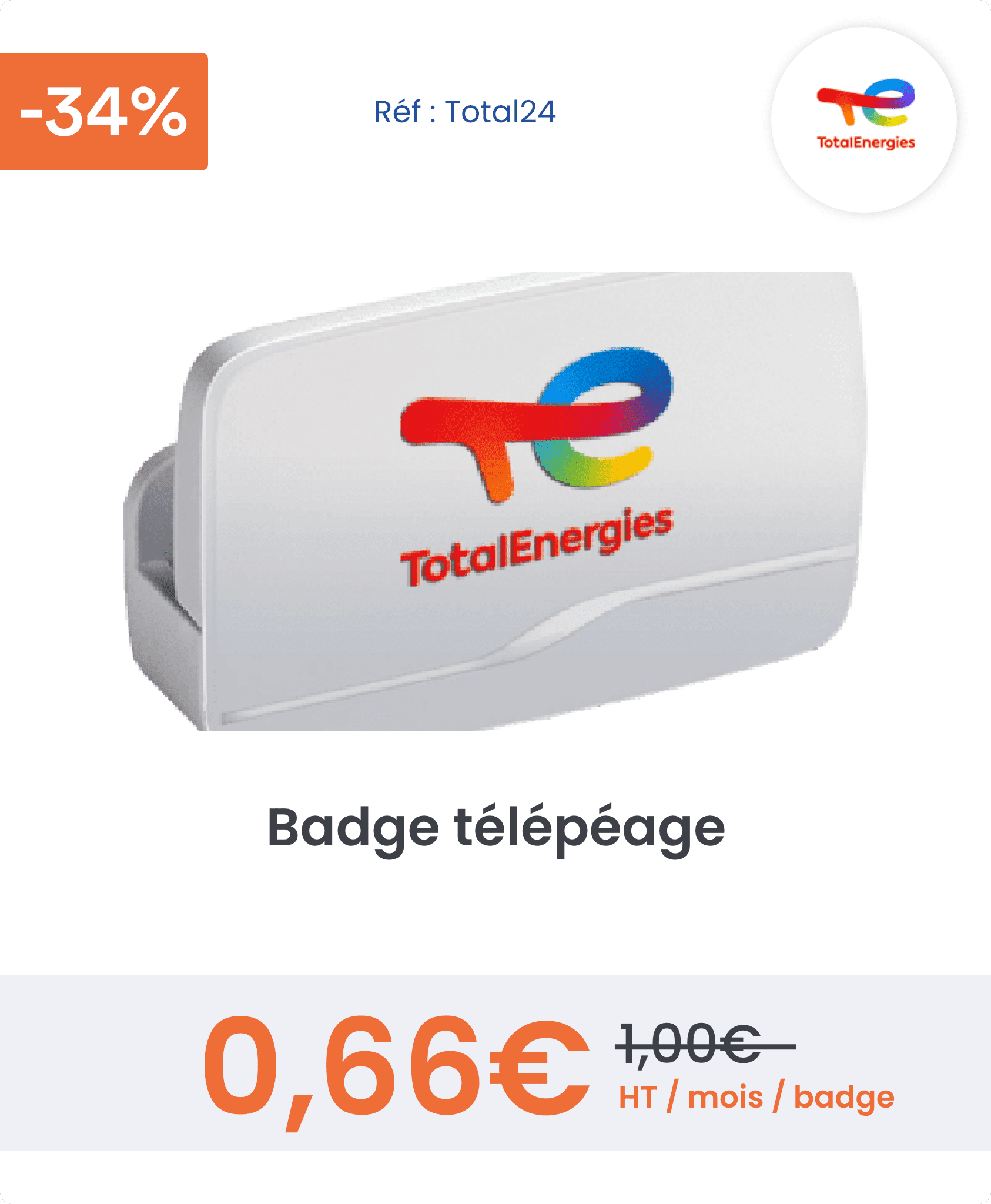 Offre négociée badge total