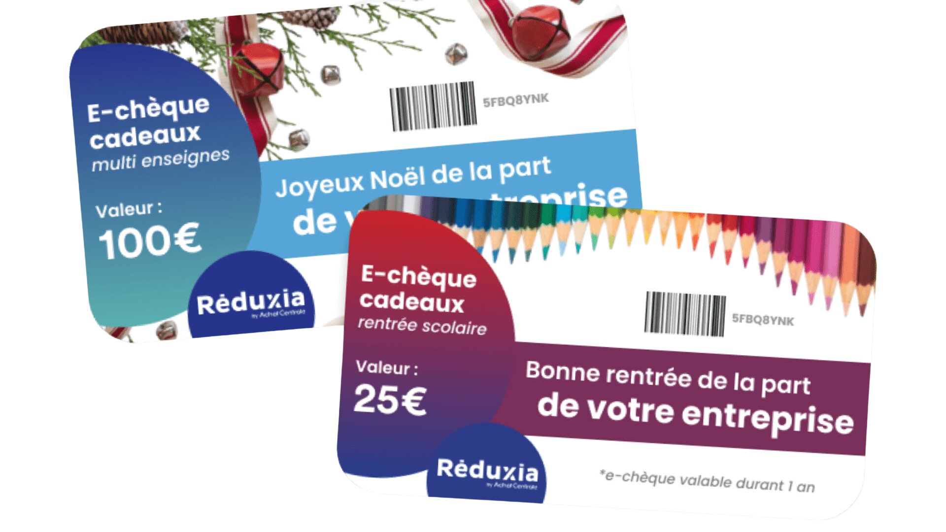 E-chèque cadeau Réduxia multi-enseignes pour vos cadeaux d'entreprises